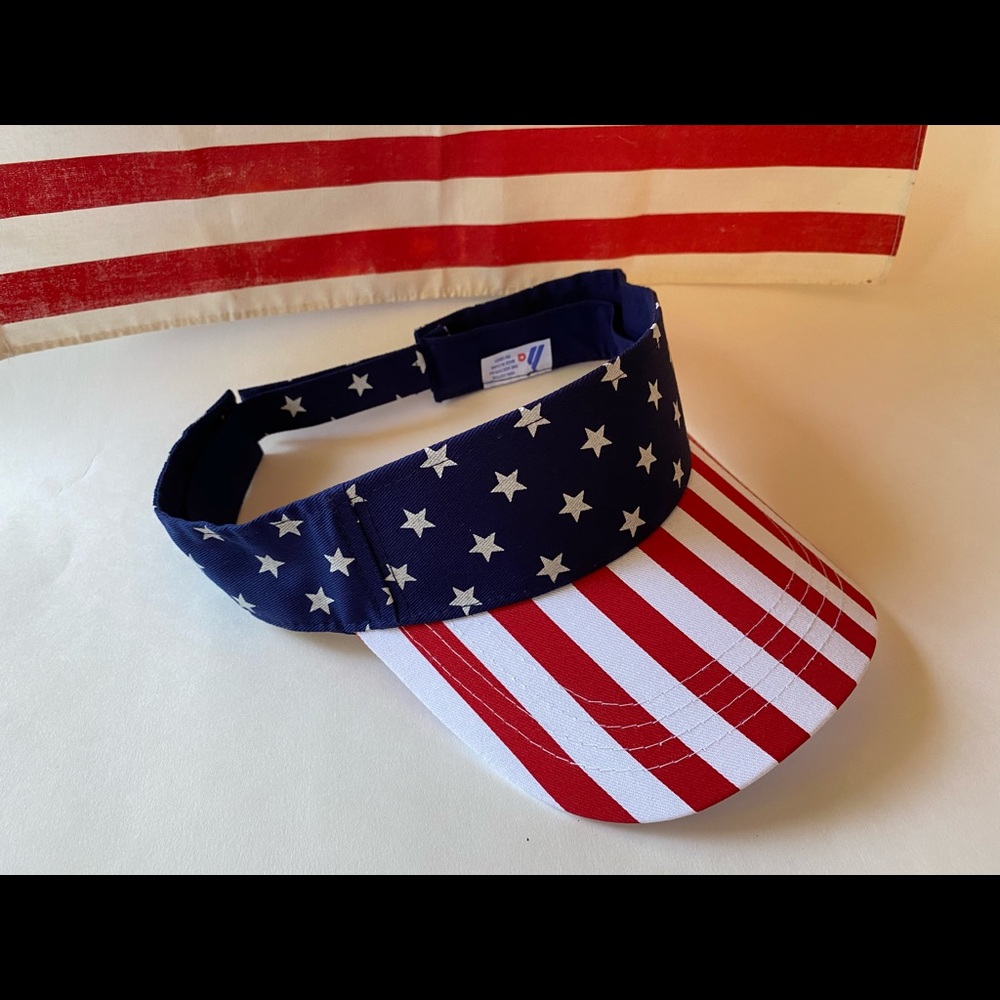American Stars and Stripes Sun Visor